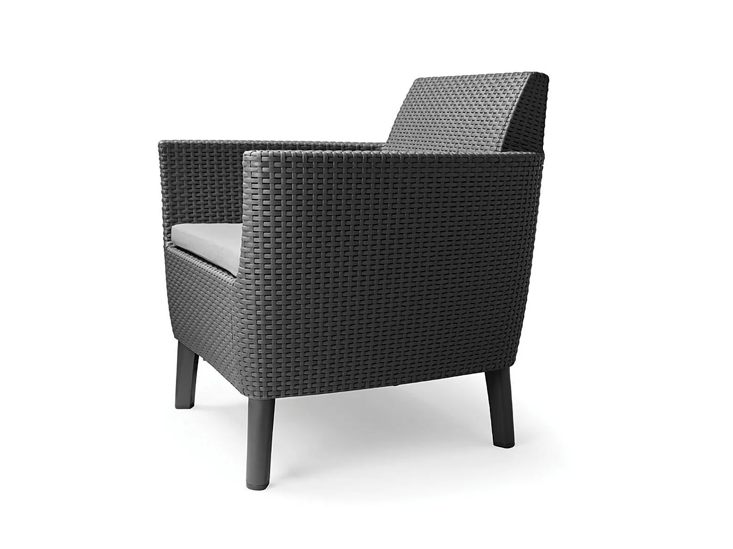 Whitby buitenloungeset, 3-zits, antracietzwart, buiten loungehoek, met bijzettafel, opbergbijzettafel