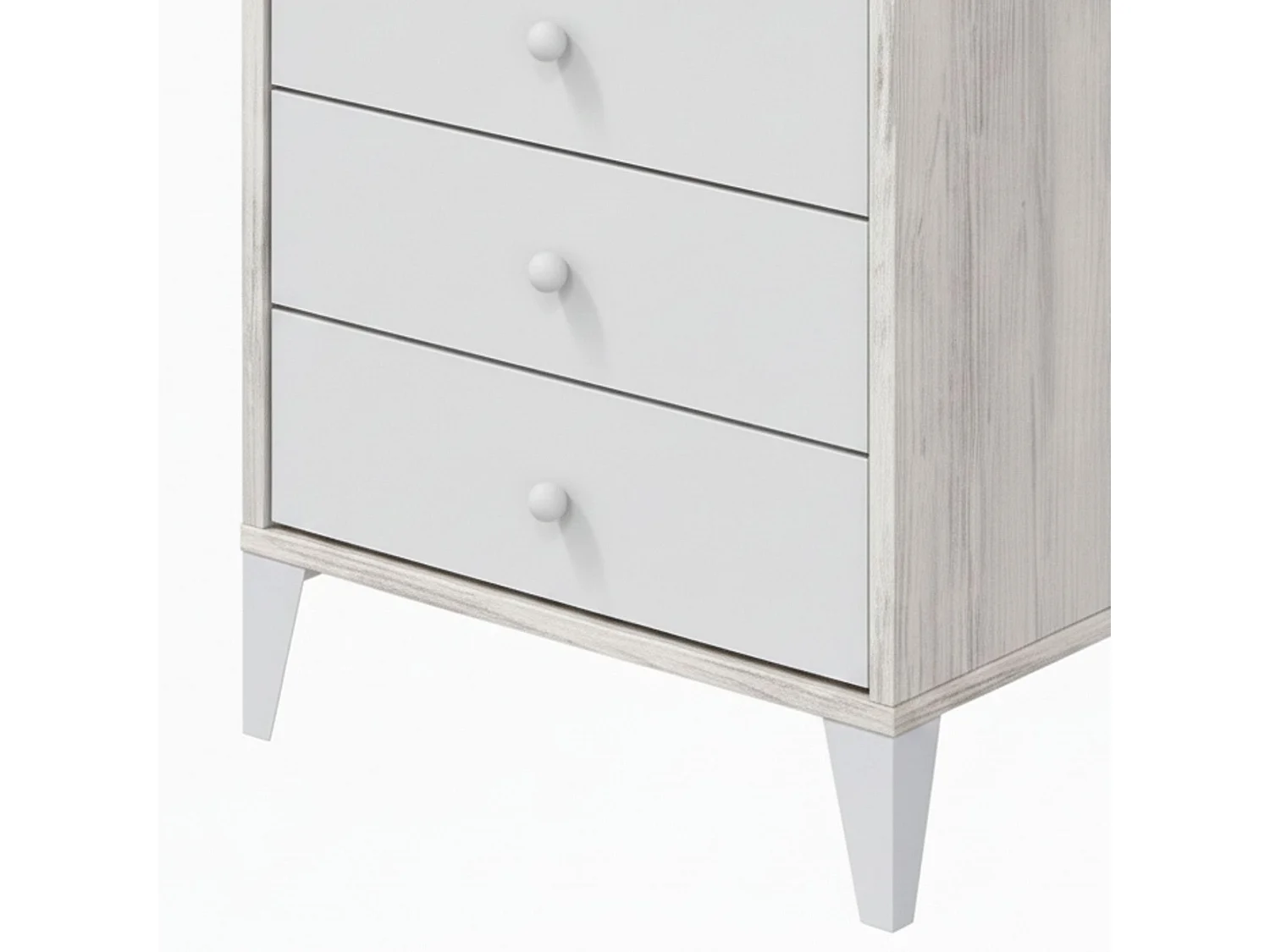 Tête de lit Genzone, Structure Blanche, 248x33 cm Blanc, Matériau Bois Nobilité, Nuance Structurale Antique