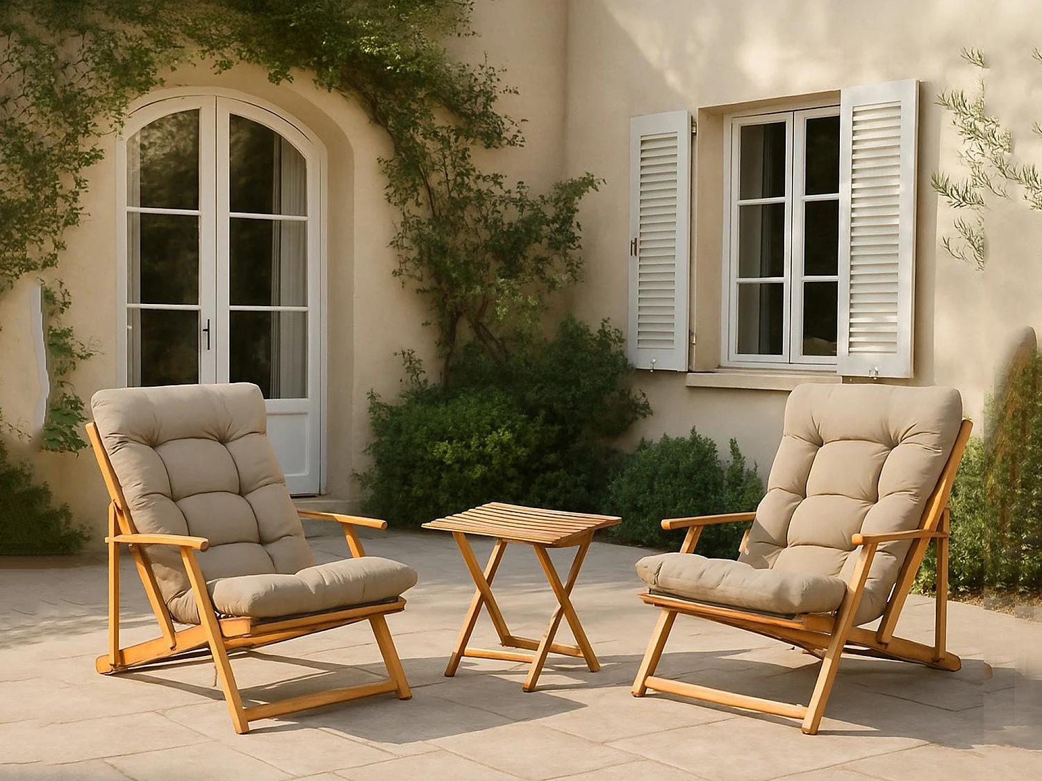 Set Salotto da Esterno Biagio, 2 Posti, Marrone, Salottino Outdoor
