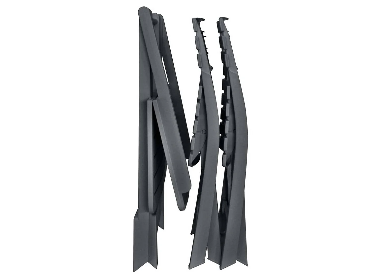 Salon d'extérieur Viticuso, 2 places Made in Italy, Noir Anthracite, Petit salon, table basse, ensemble pliable
