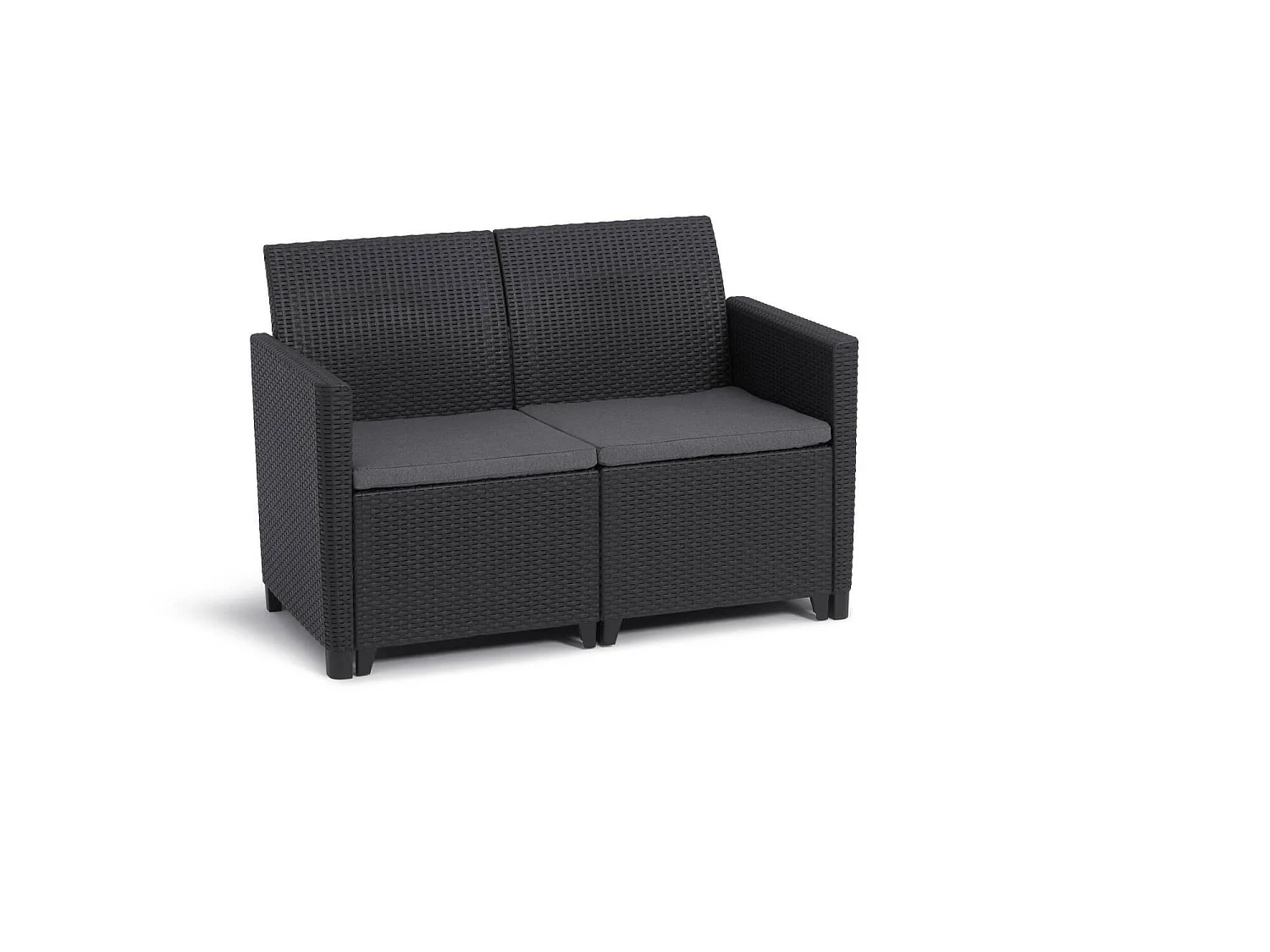 Nepean loungeset voor buiten, 3-zits, antracietzwart, outdoor zithoek, met een tafeltje, salontafel