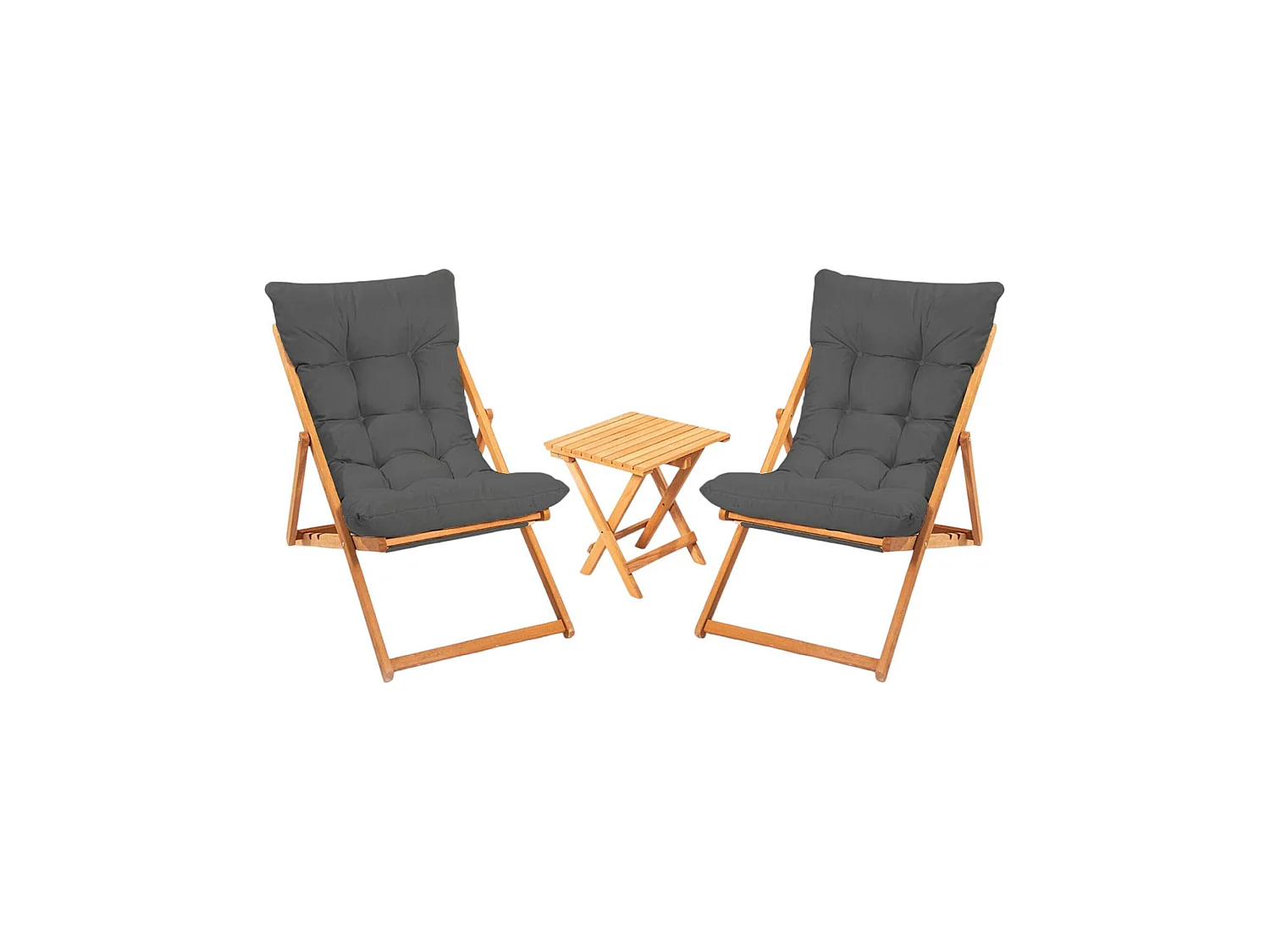 Leni tuinloungeset, 2 zitplaatsen, geel, buiten zithoek, met een tafeltje, lage tafel