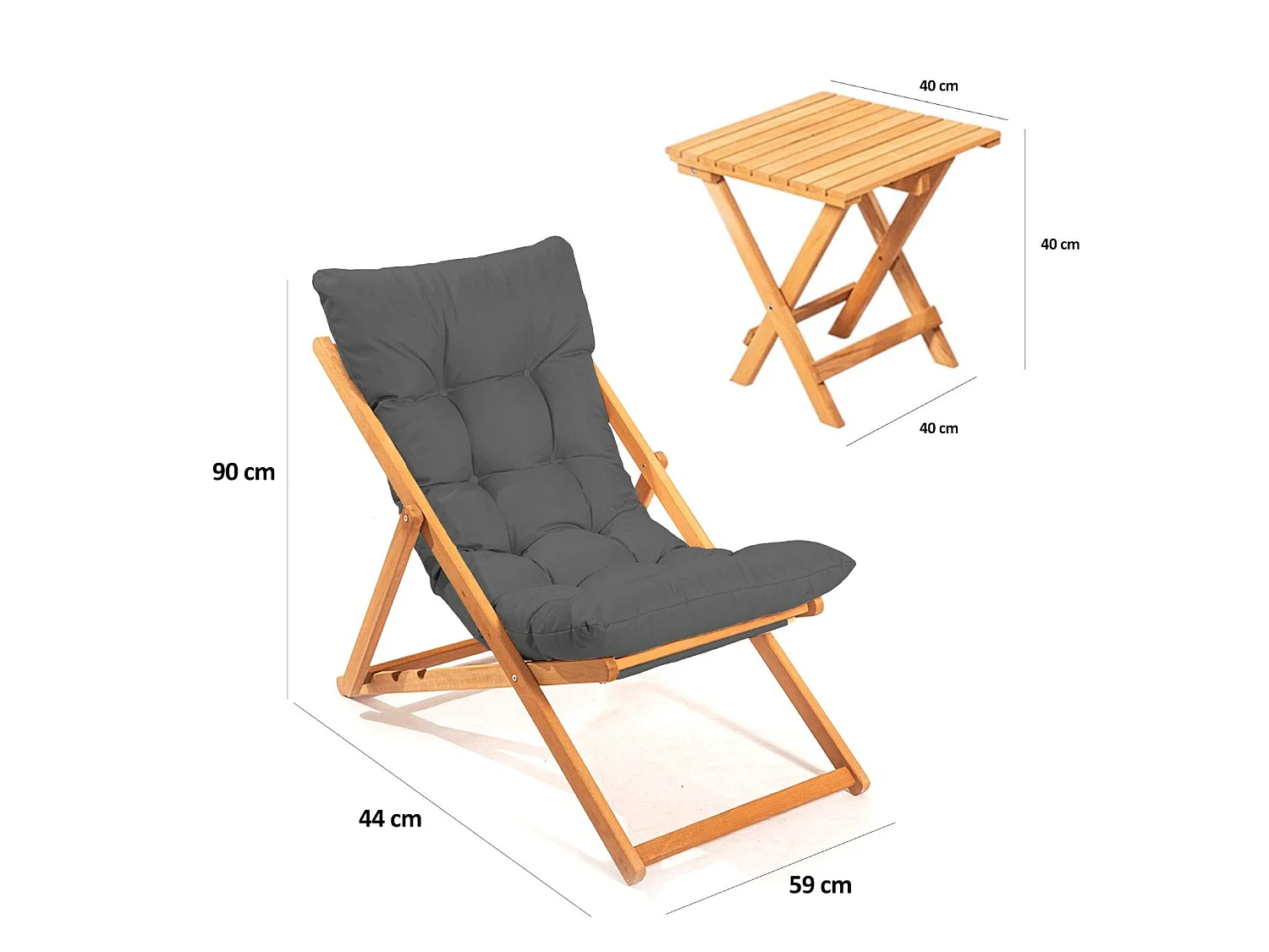 Leni tuinloungeset, 2 zitplaatsen, geel, buiten zithoek, met een tafeltje, lage tafel