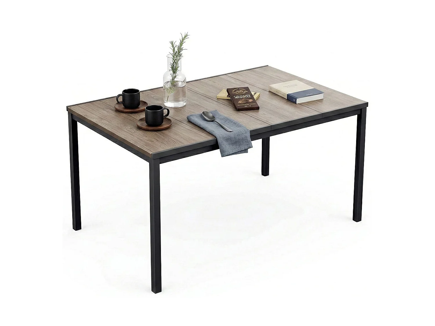 Table d'extérieur Sarnia, 6 places, 95x159x75h cm Noir Anthracite