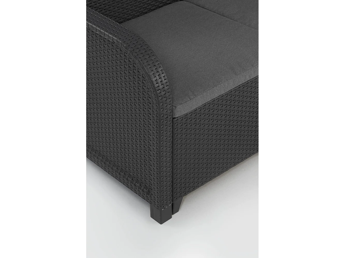 Set de Salon Extérieur Barrhead, 3 Places, Noir Anthracite, Petit Salon Outdoor