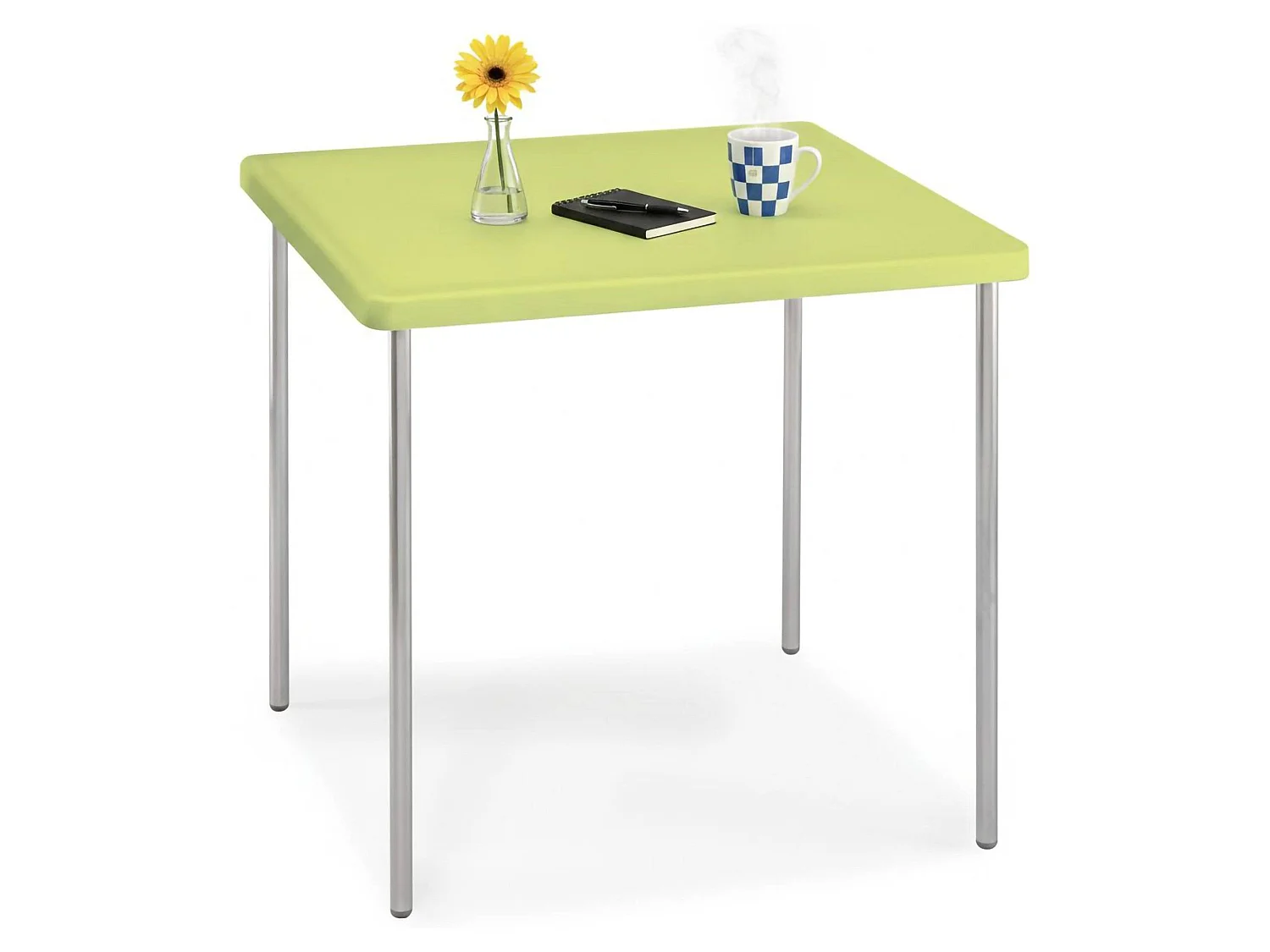 Table d'extérieur Brownstown, 4 places Made in Italy, 75x75x72h cm vert, Table fixe, Finition lisse