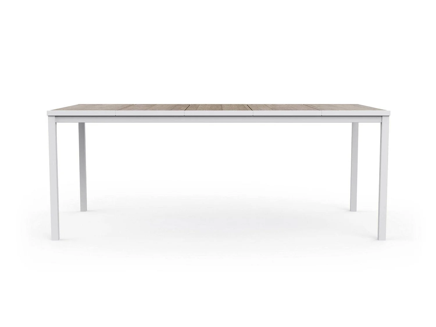 Sarnia buitentafel, 8 plaatsen, 200x95x75h cm eikenbruin, uv-bestendig veelzijdig ruimtebesparend, houtlook afwerking