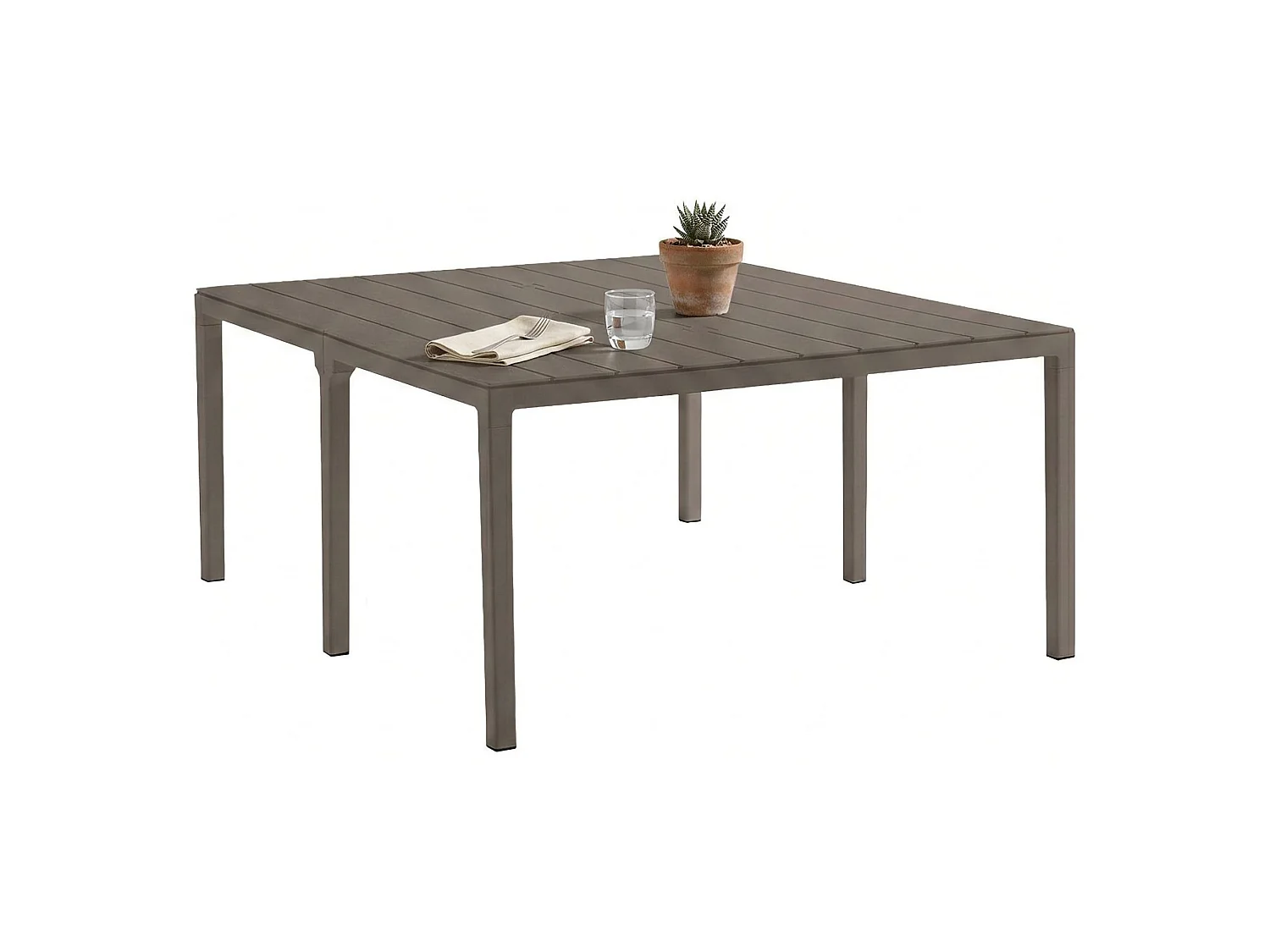 Tavolo da Esterno Campana, 12 Posti Made in Italy, 86x292x74h cm Grigio Tortora