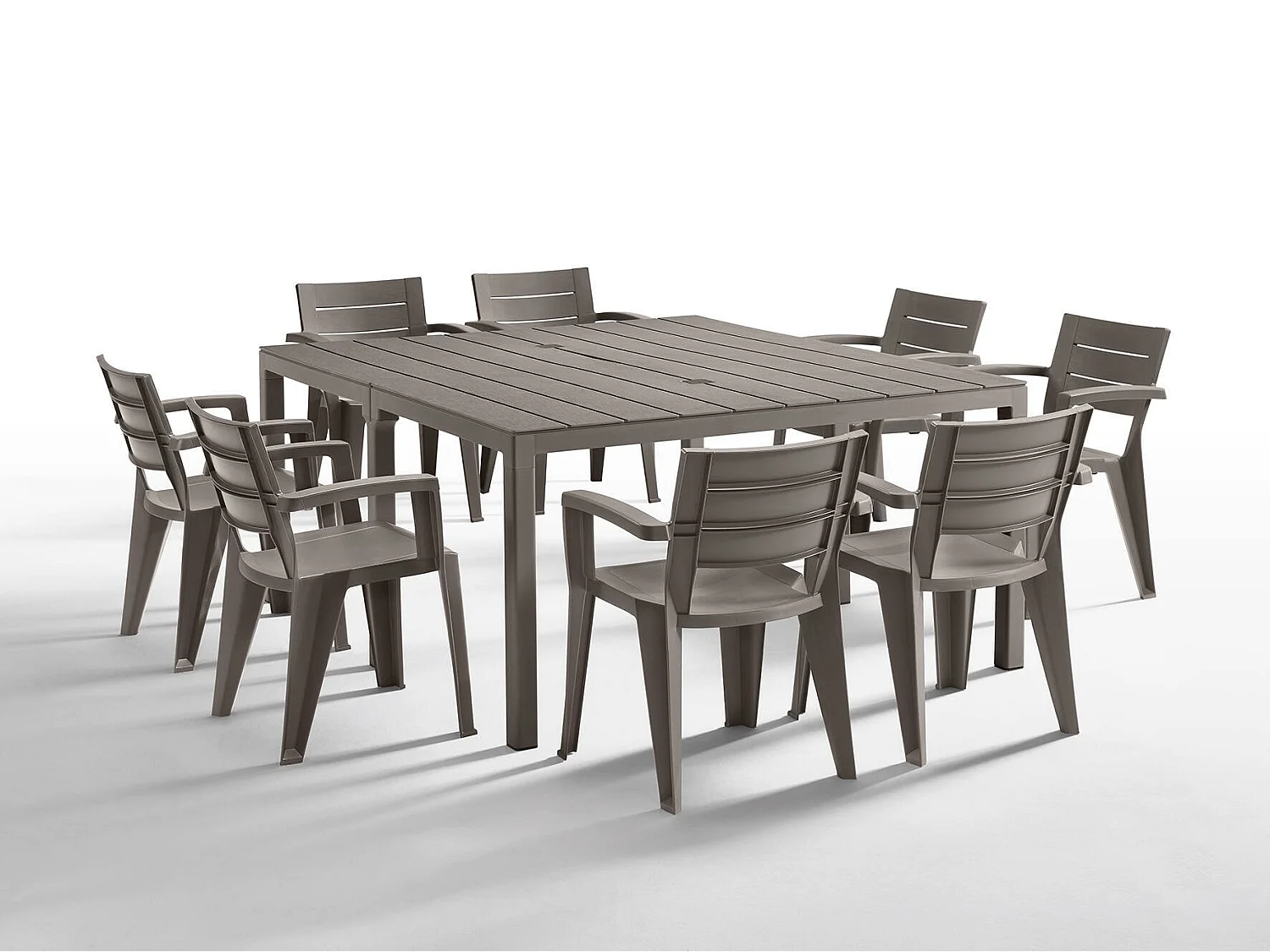 Tavolo da Esterno Campana, 12 Posti Made in Italy, 86x292x74h cm Grigio Tortora