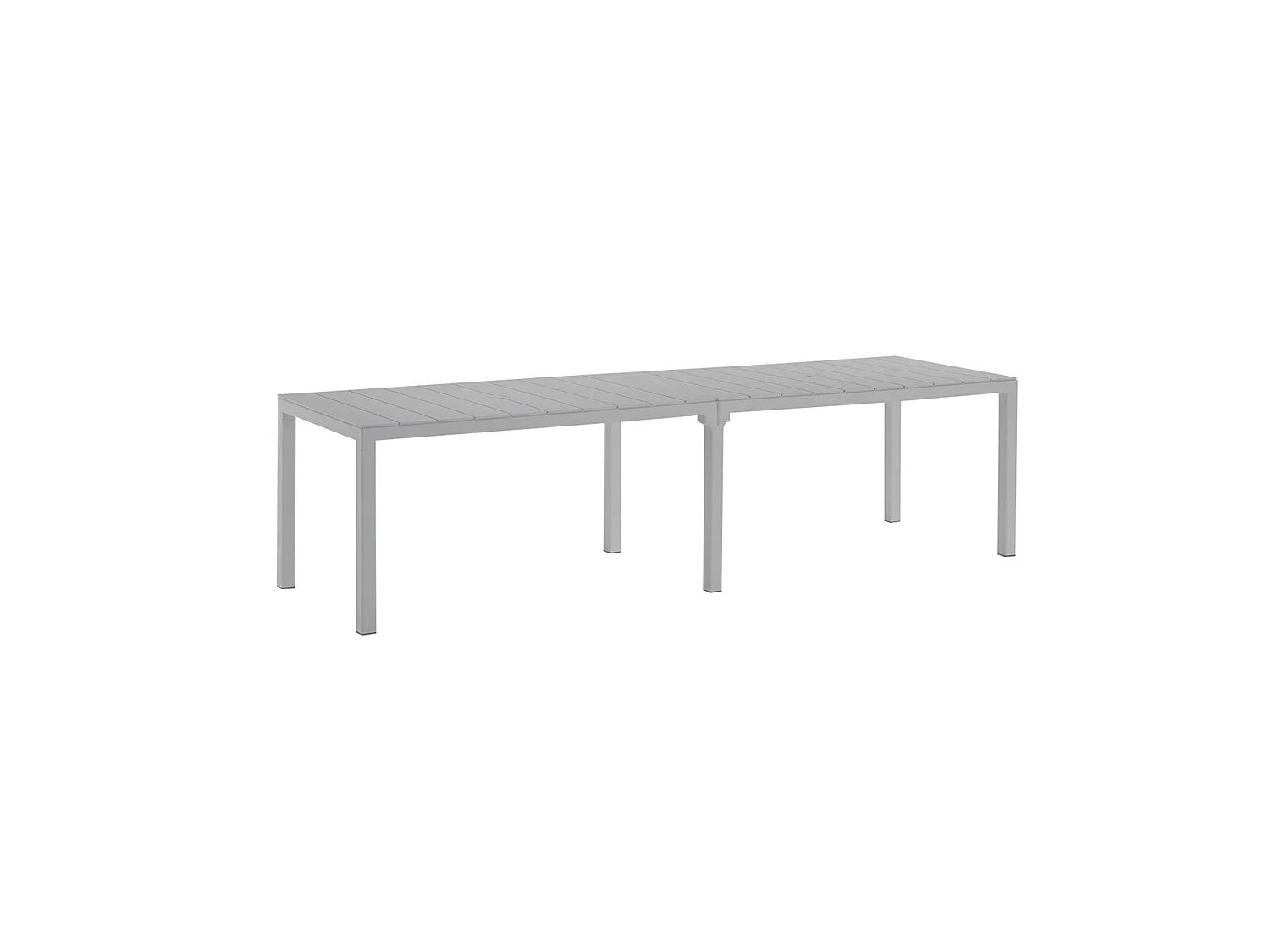 Table d'extérieur Campana, 12 places Made in Italy, 86x292x74h cm Gris