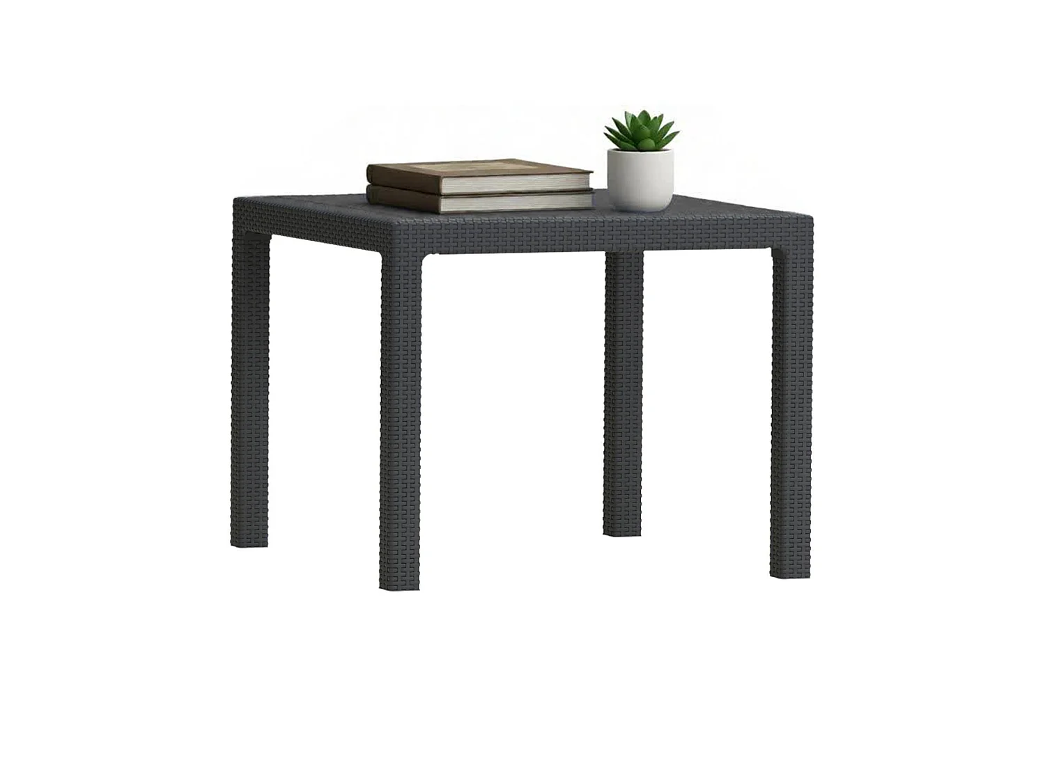 Table d'extérieur Terrace, 4 places, 95x95x74.5h cm Noir Anthracite