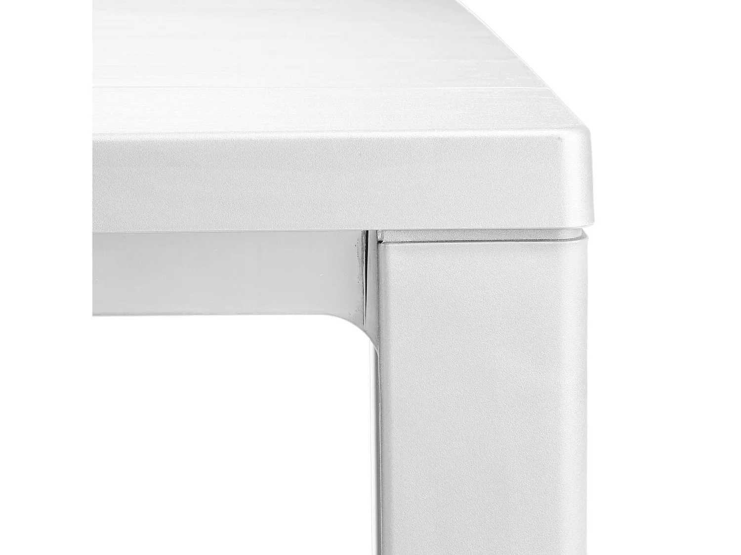 Table d'extérieur Listowel, 6 Places, 90x147x75 cm Blanc