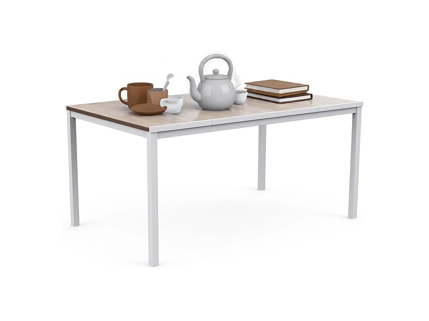 Table d'Extérieur Sarnia, 6 Places, 95x159x75h cm Blanc