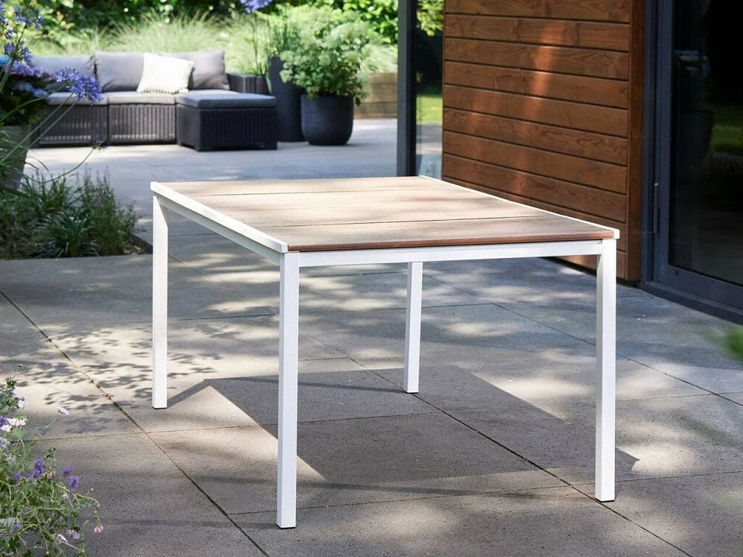 Table d'Extérieur Sarnia, 6 Places, 95x159x75h cm Blanc