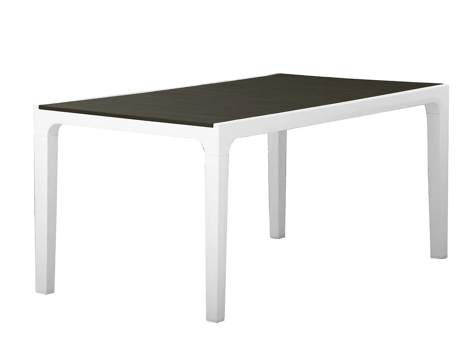 Table d'extérieur Nanaimo, 6 places, 90x160x74h cm Blanc