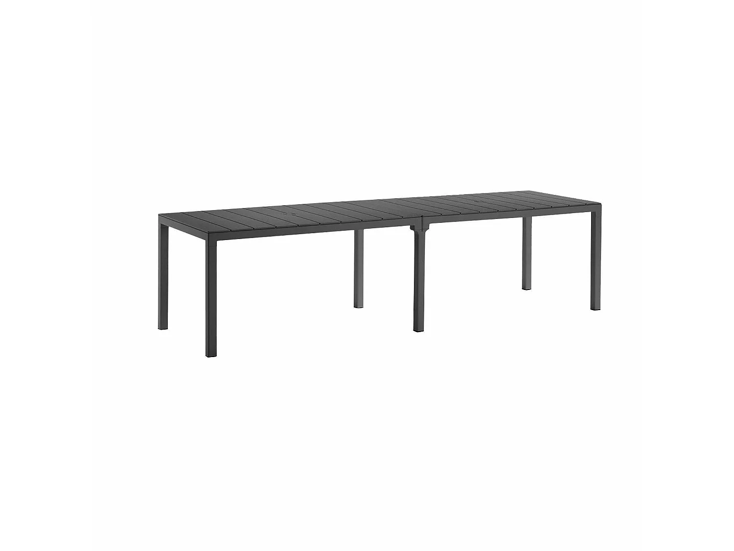 Table d'extérieur Campana, 12 places Made in Italy, 86x292x74h cm Noir Anthracite