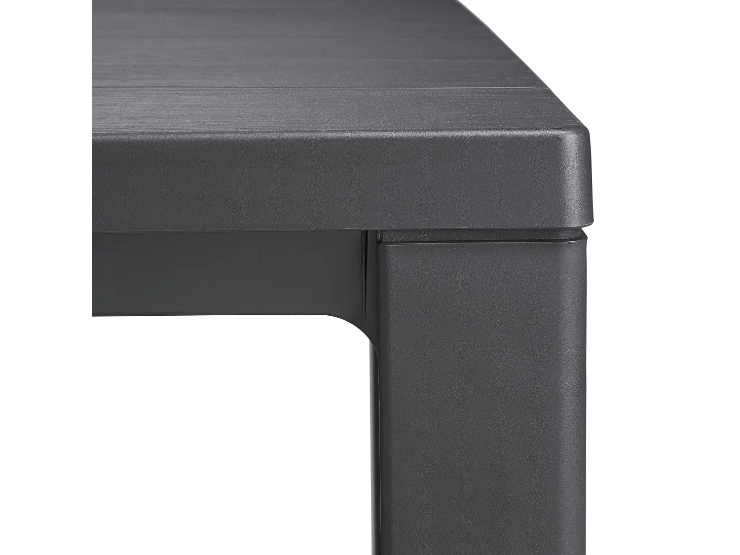 Table d'extérieur Listowel, 6 places, 90x147x75h cm noir anthracite