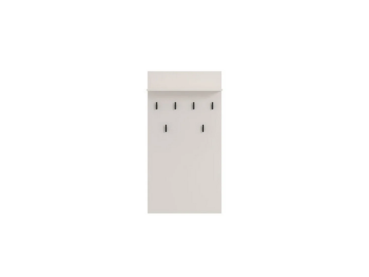 Porte-manteau Gonars, kit de fixation murale inclus, 115h cm blanc, 6 crochets, installation murale