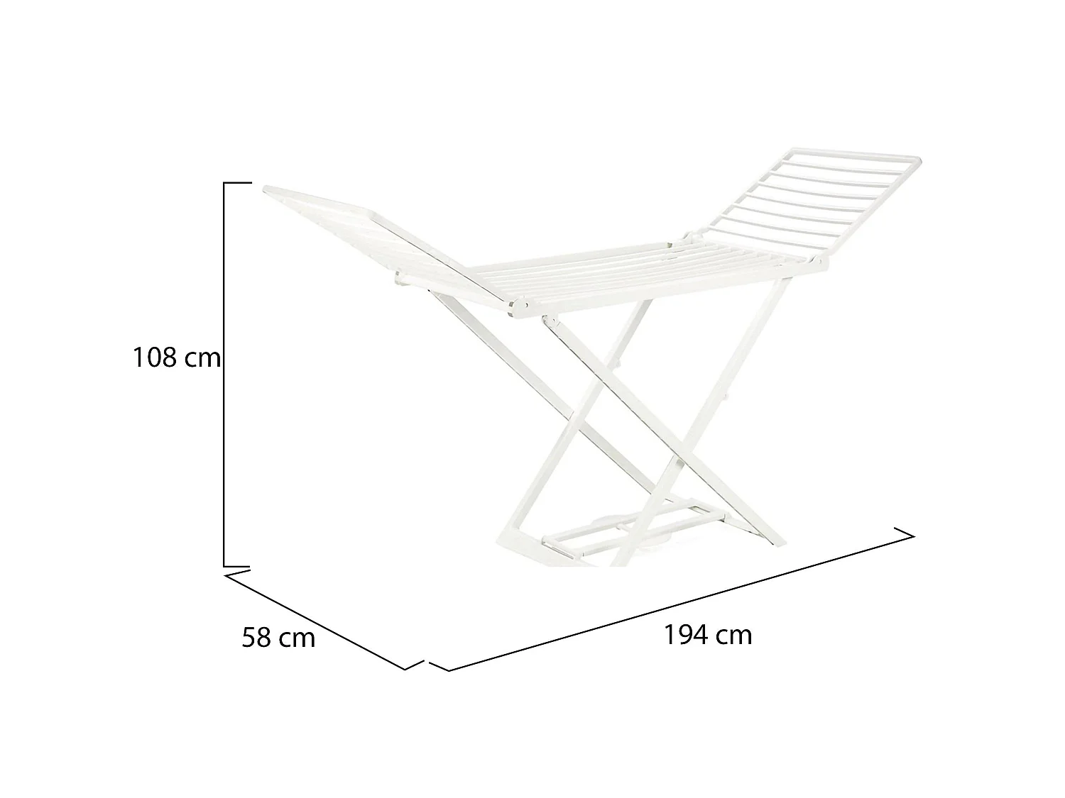 Wäscheständer Brandywood, Made in Italy, Weiß,