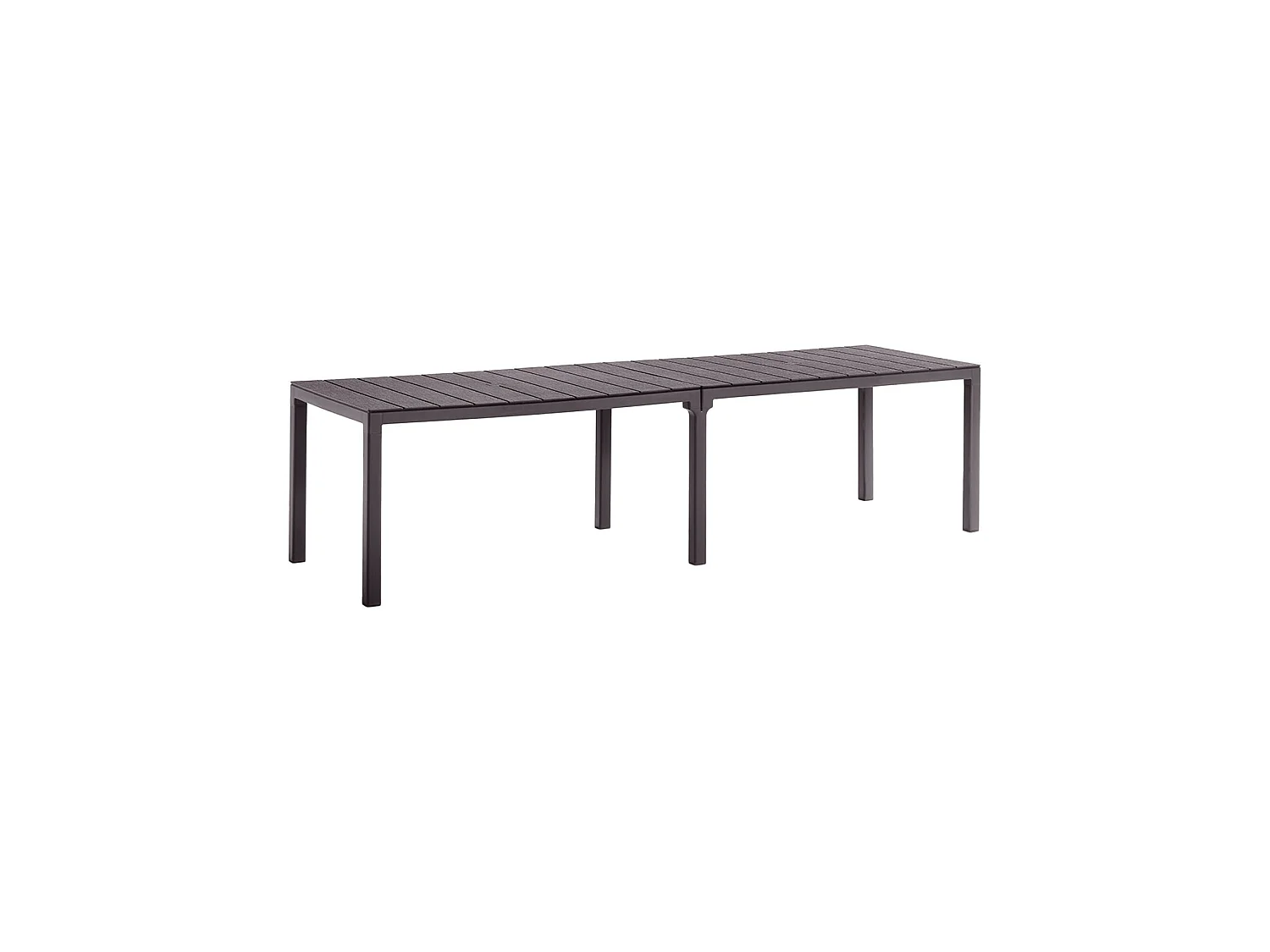 Table d'Extérieur Campana, 12 Places Made in Italy, 86x292x74h cm Marron