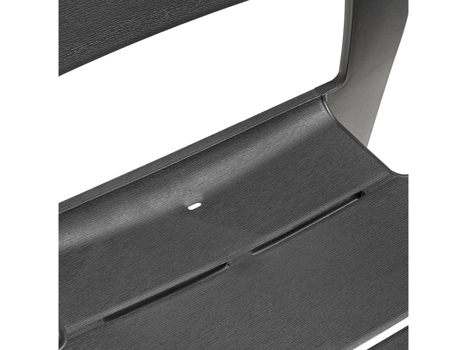 Courtenay tuinstoel, 6 stoelen, antracietgrijs, stapelbaar, kunststof frame