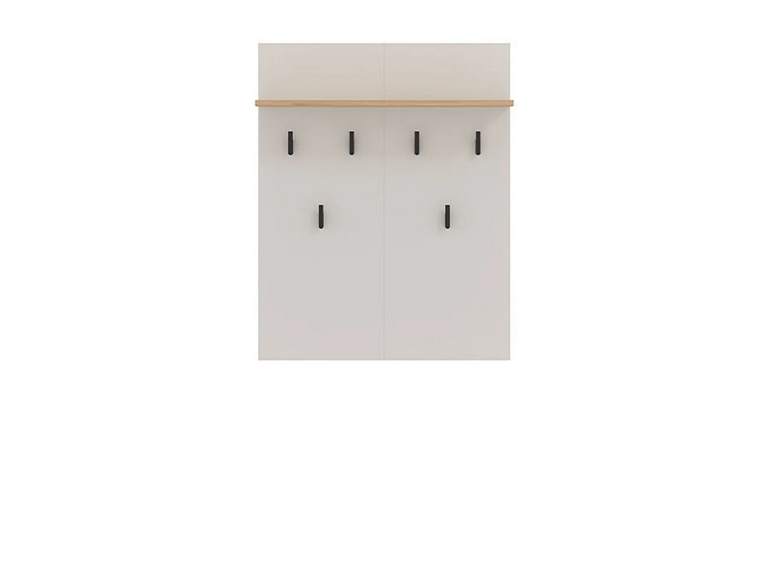 Porte-manteau Igliano, kit fixation murale inclus, 83 cm Beige, 6 crochets, installation murale