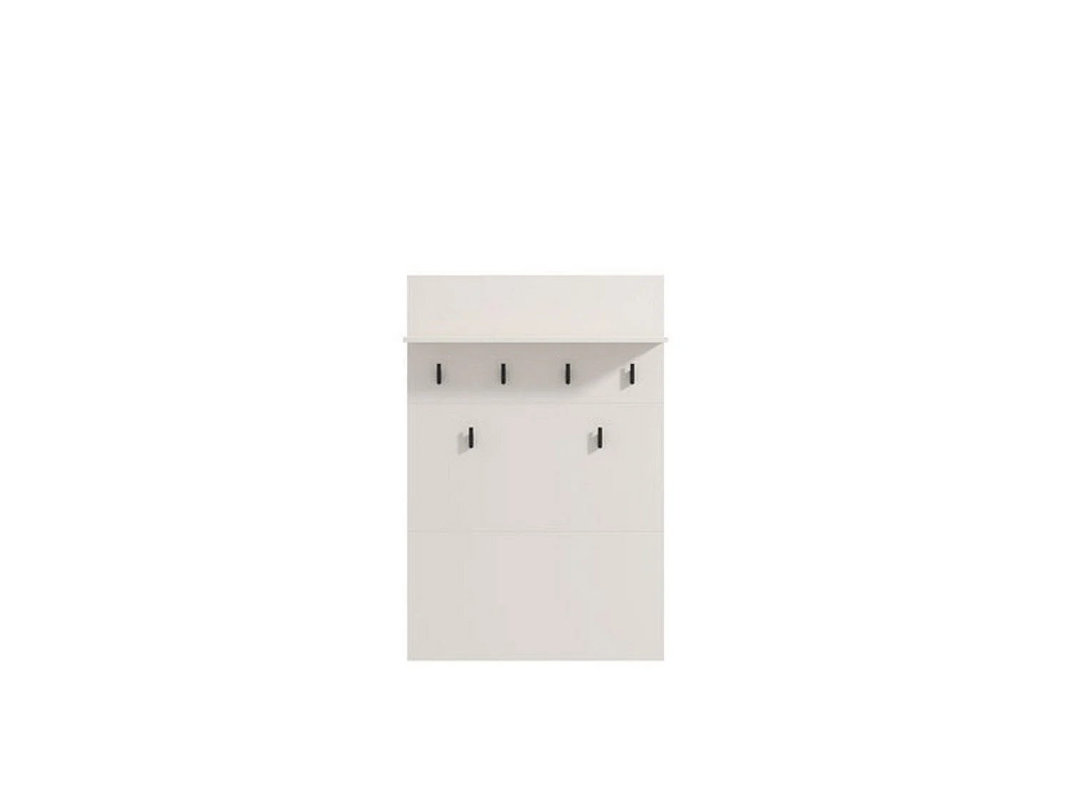 Porte-manteau Navelli, set fixation murale inclus, 115h cm blanc, 6 crochets, installation murale
