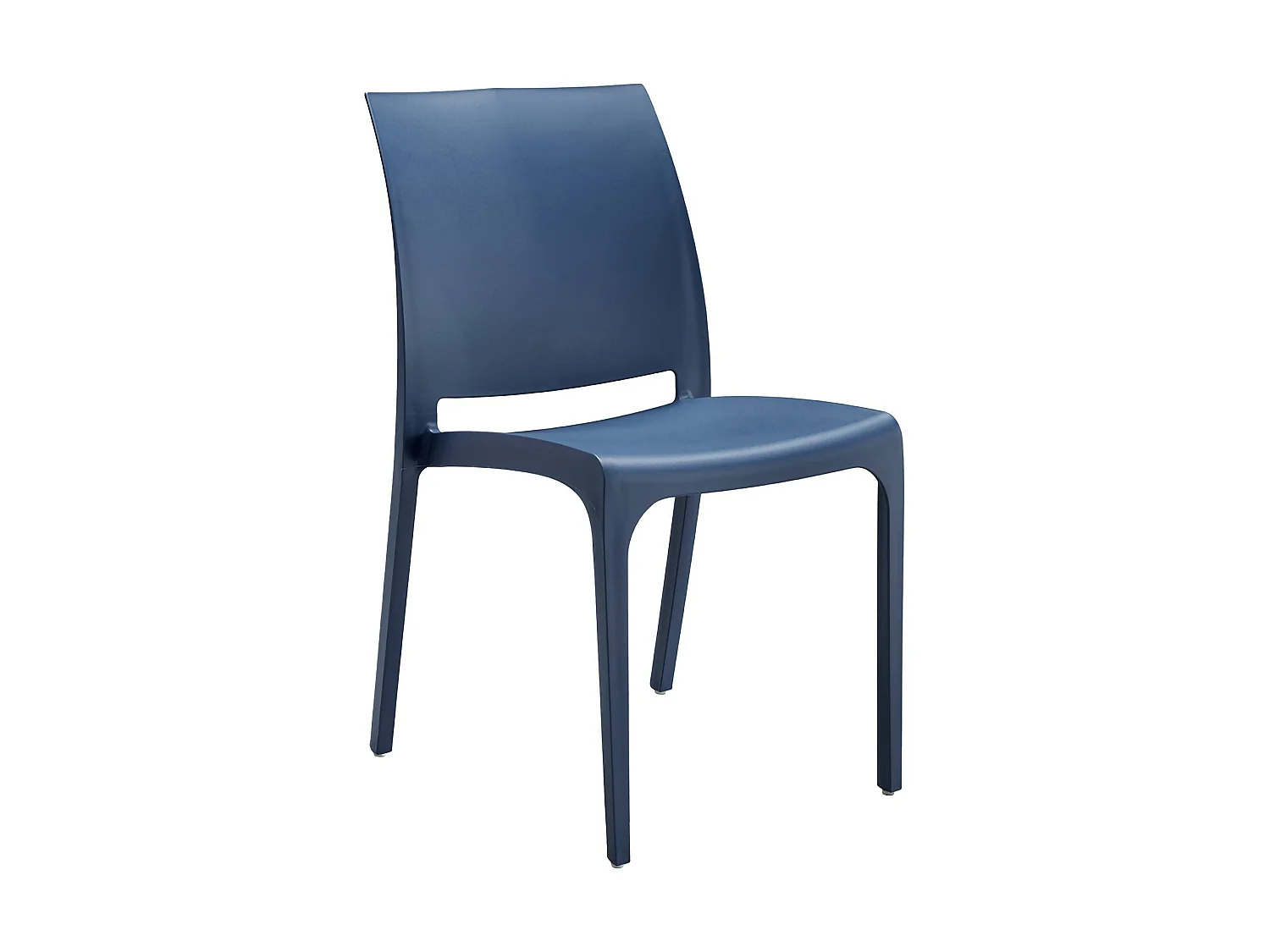 Silla de Exterior Camo, una silla hecha en Italia, azul, apilable, peso soportado 110 kg