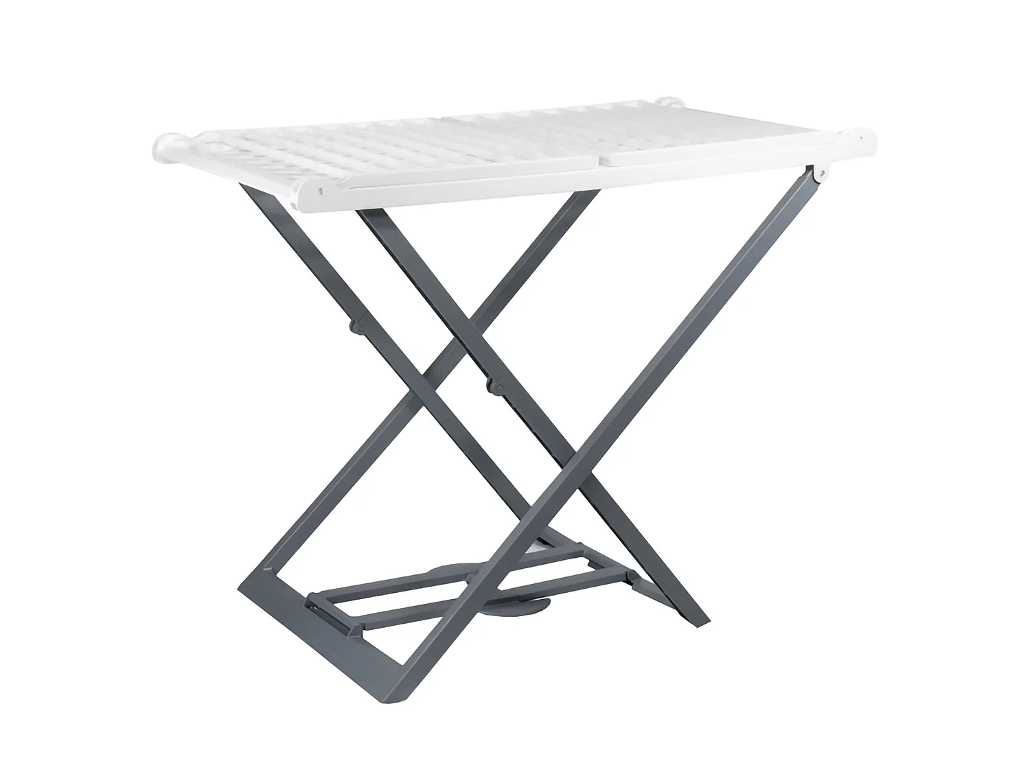 Wäscheständer Betts, Wäscheständer Made in Italy, Weiß, Gestellfarbe Grau