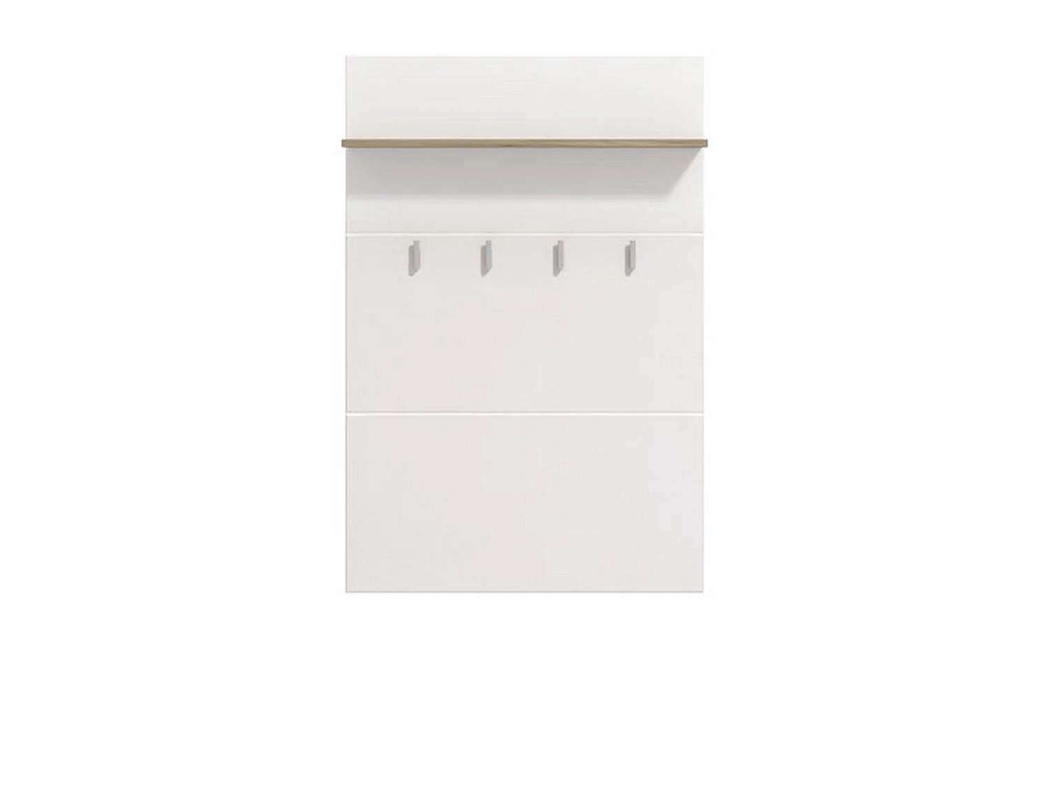 Porte-manteau Montese, set Kit de Fixation Murale Incluse, 114h cm Blanc, 4 Crochets, Installation Murale