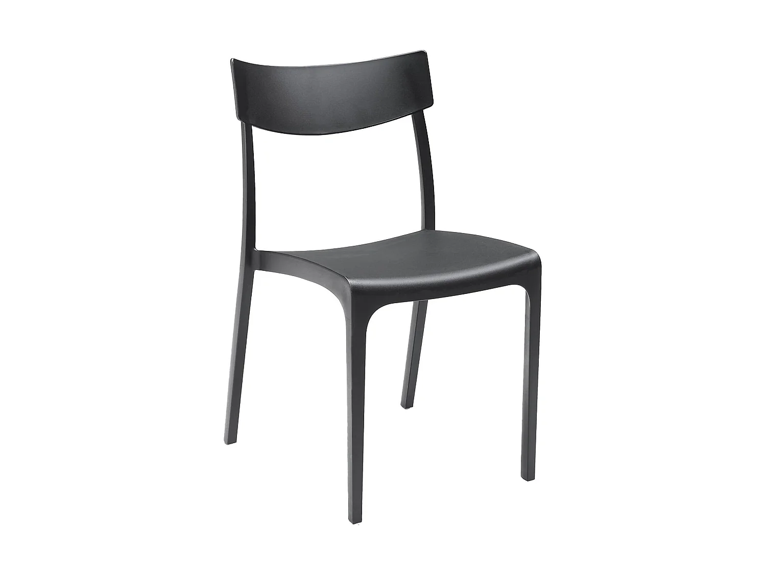 Cadeira de Exterior Lupia, uma Cadeira Fabricada na Itália, Cinzento Antracite, Empilhável, Peso suportado 110 kg