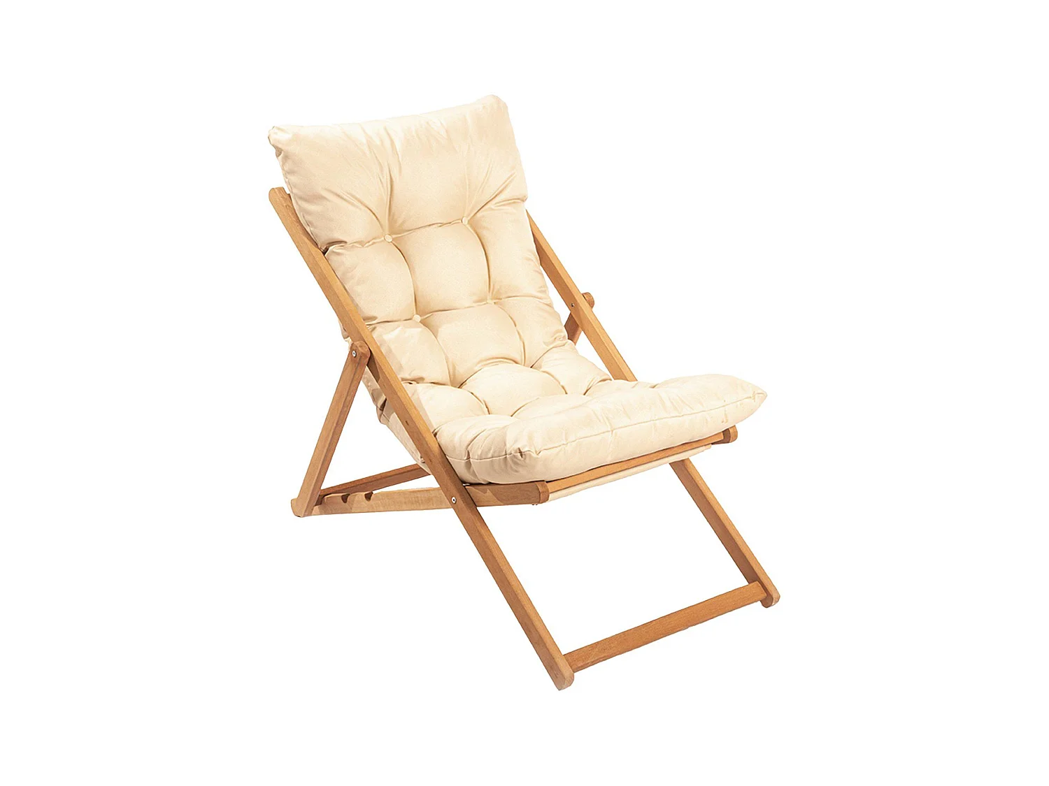 Chaise d'Extérieur Coghinas, Dossier Inclinable, Marron