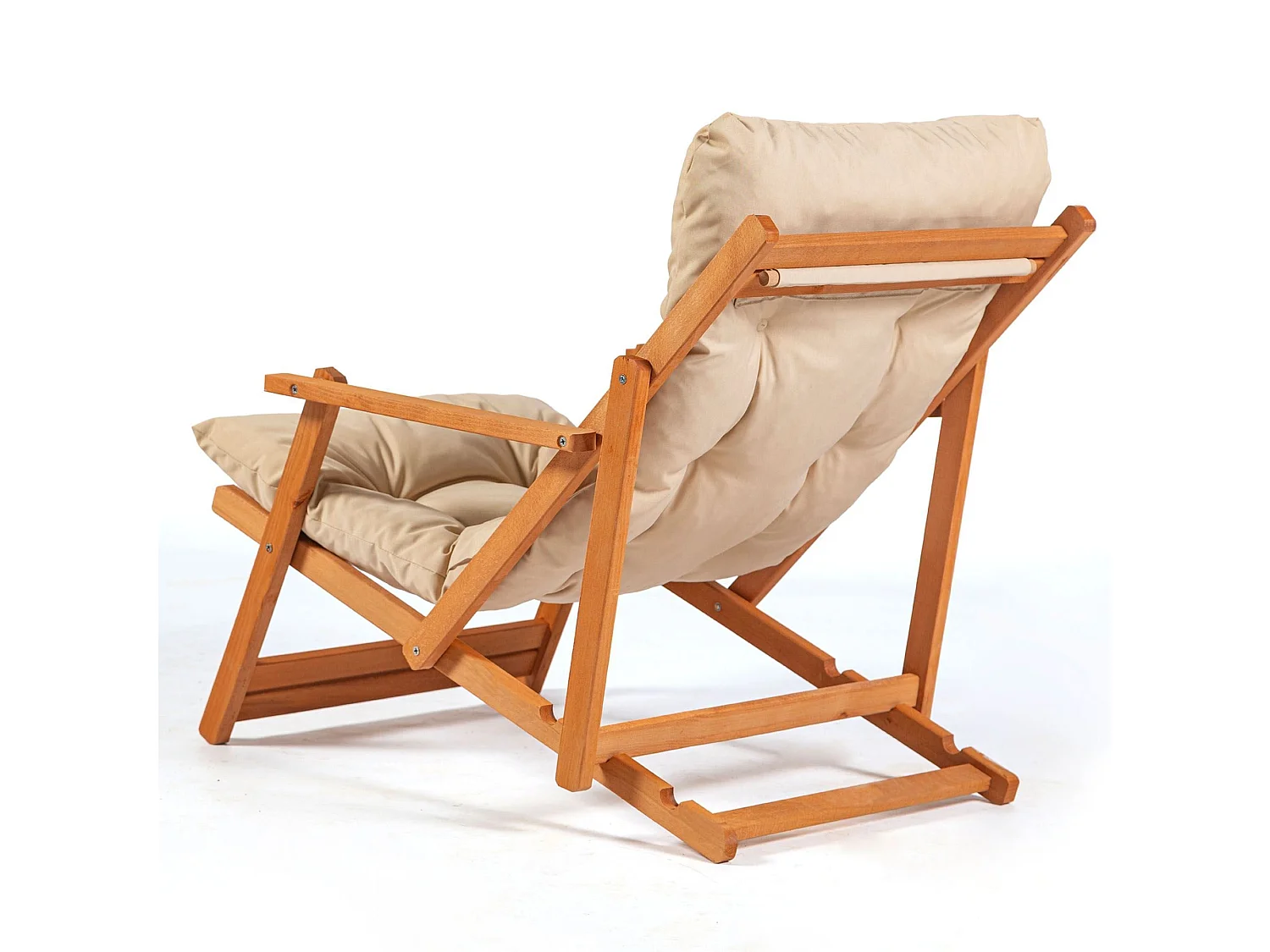 Chaise d'Extérieur Stintino, Dossier Inclinable, Marron
