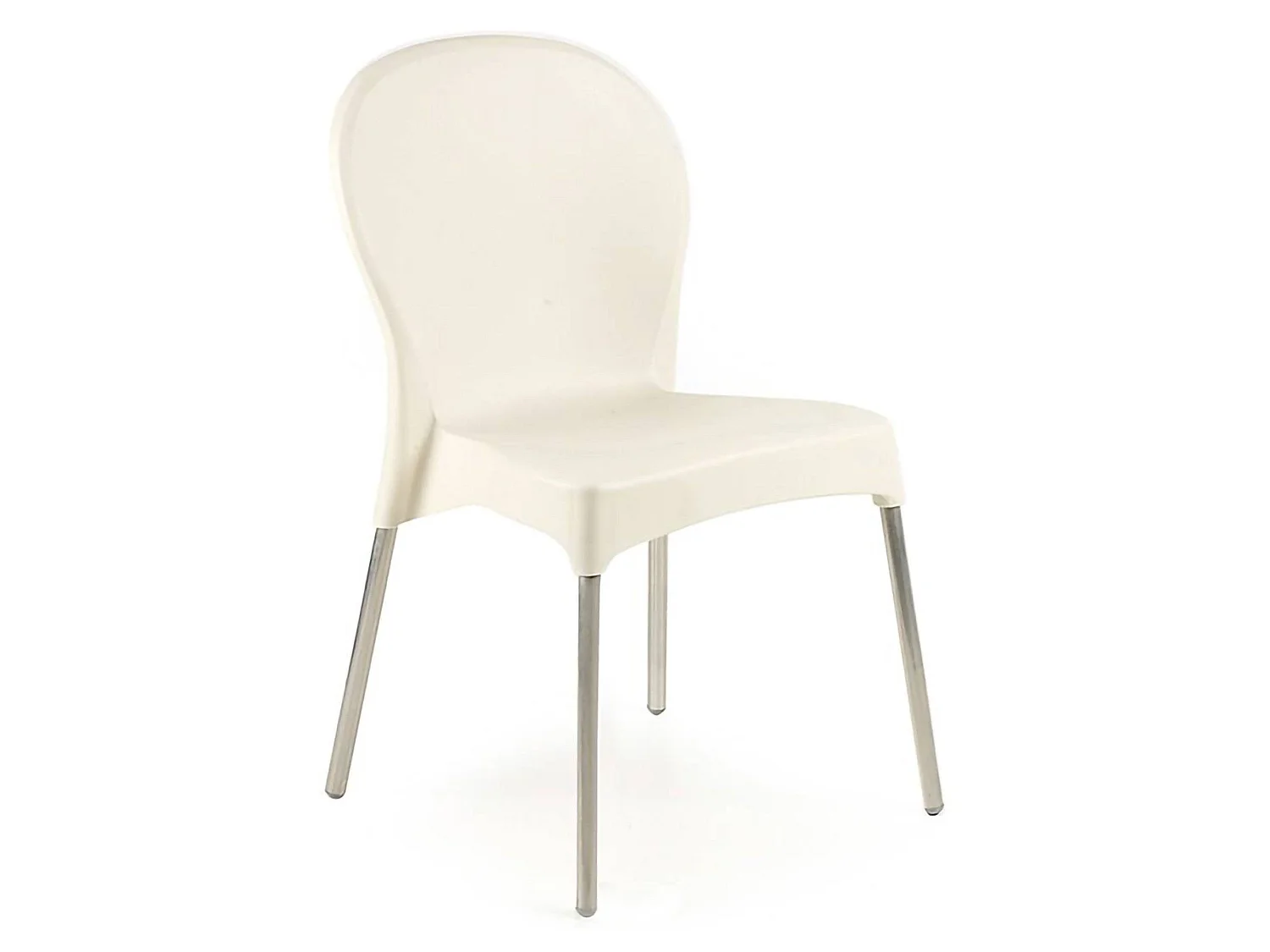 Sedia da Esterno Linder, una Sedia Made in Italy, Beige, Impilabile, Finitura Liscia