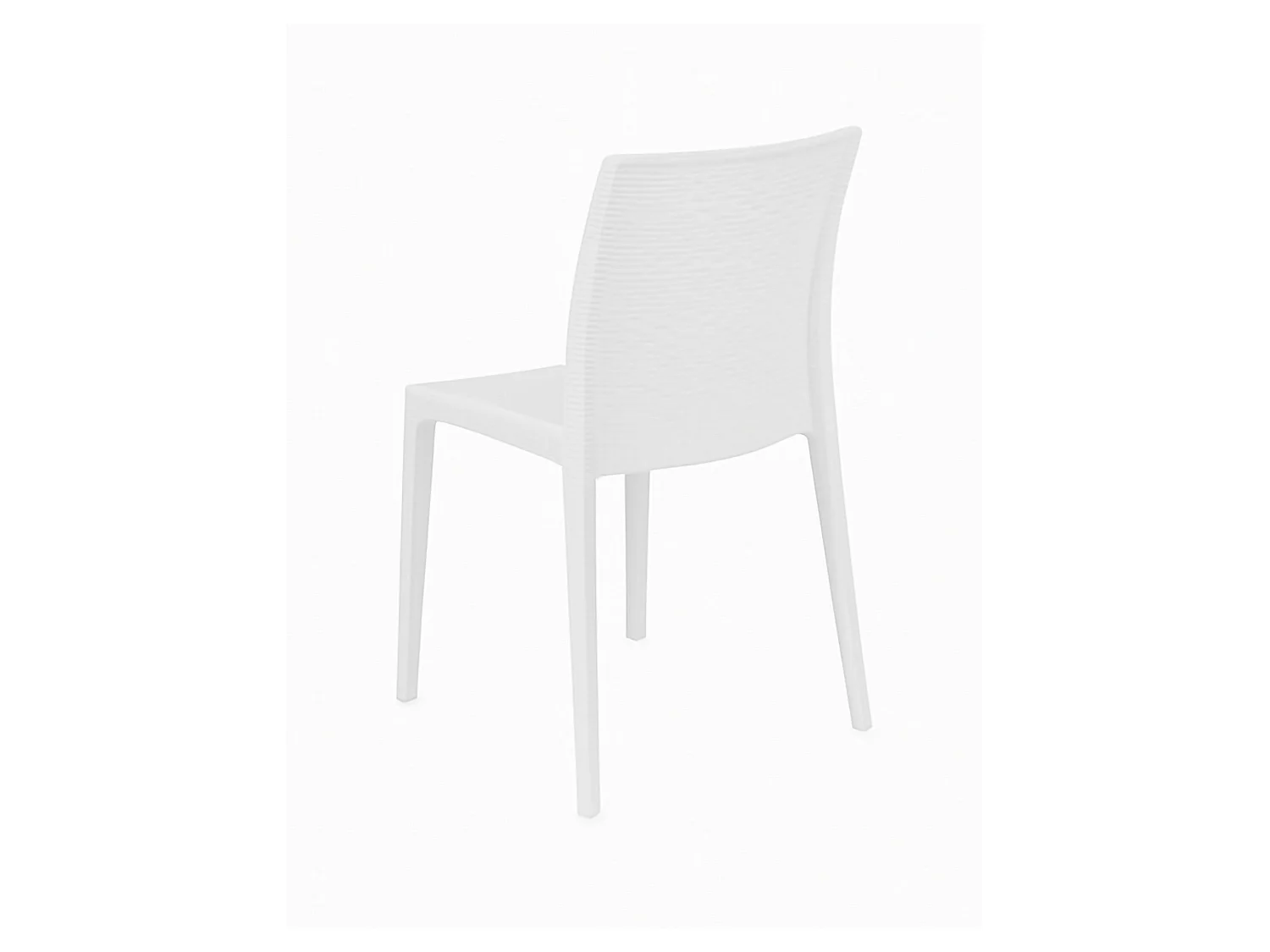 Silla de Exterior Ormea, 4 Sillas Hechas en Italia, Blanco, Apilable, Peso soportado 120 kg