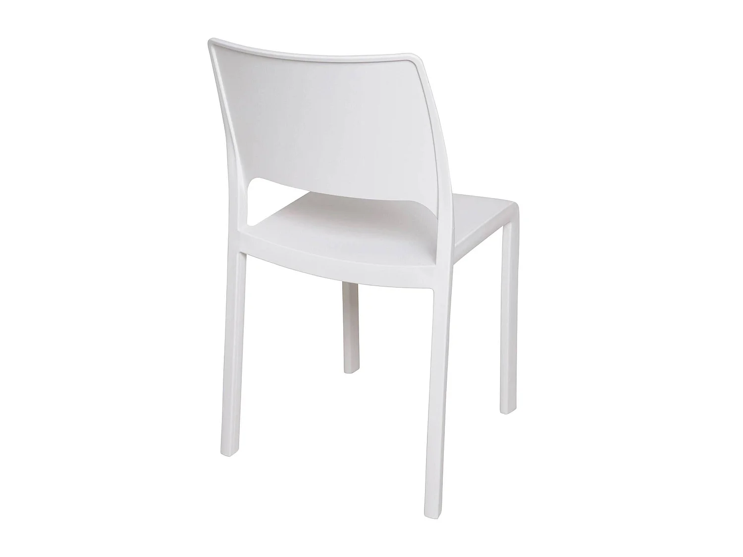 Silla de Exterior Cereseto, 2 Sillas Hechas en Italia, Blanco, Apilable, Peso soportado 120 kg