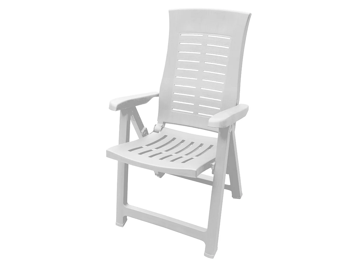 Sedia da Esterno Rhump, una Sedia Made in Italy, Bianco, Schienale Reclinabile, Multiposizione