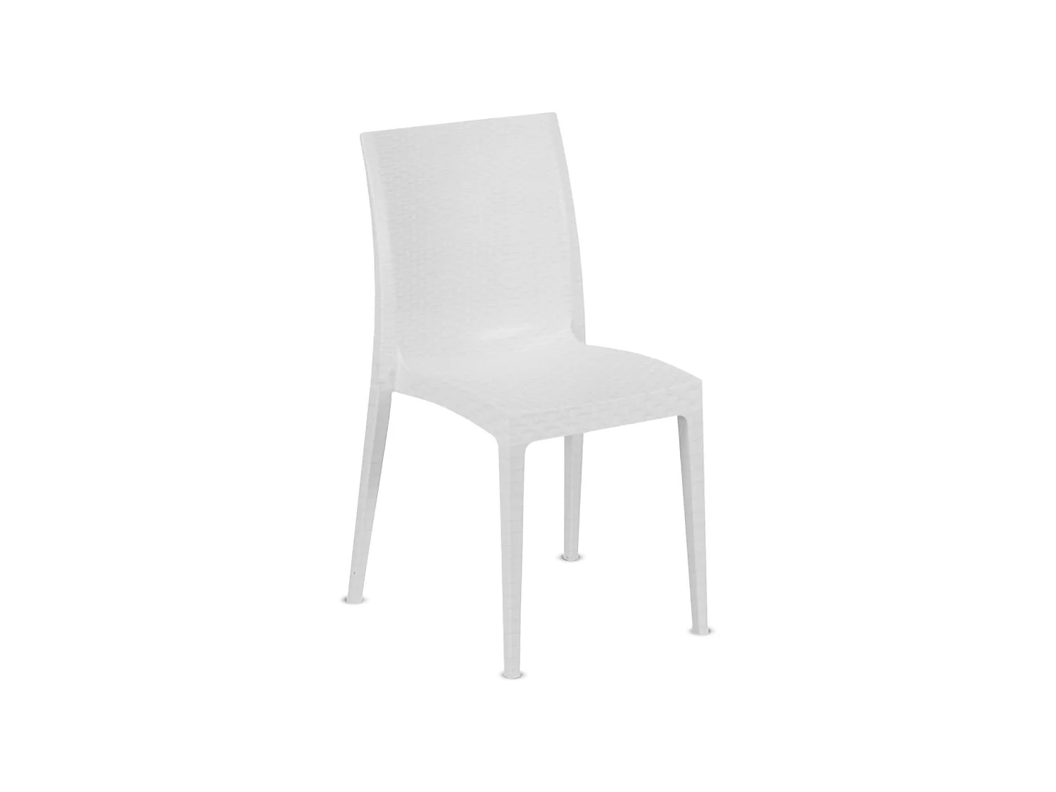 Silla de Exterior Ferla, una Silla Hecha en Italia, Blanca, Apilable, Peso soportado 120 kg
