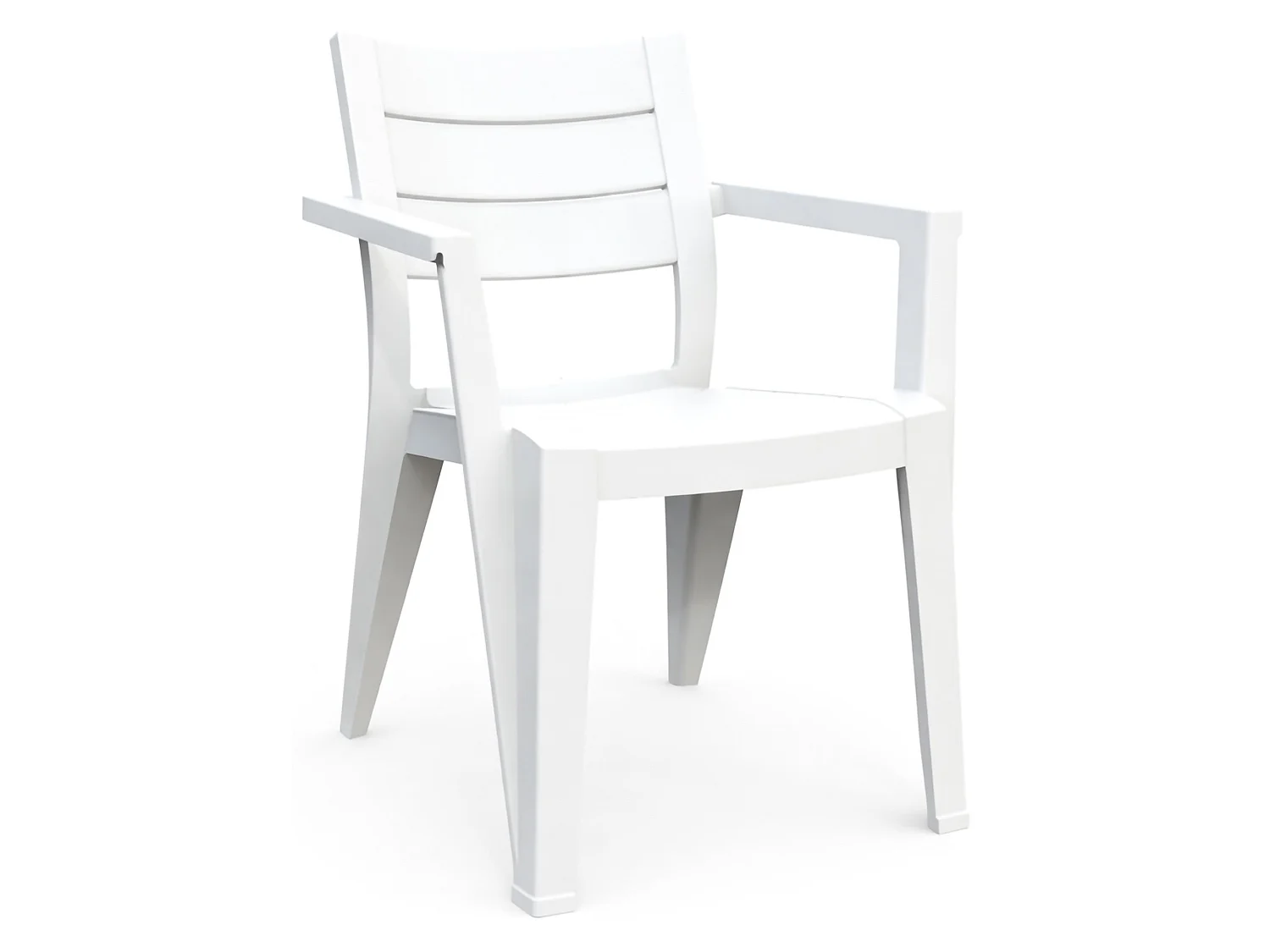 Silla de Exterior Courtenay, 6 Sillas, Blanco, Apilable, Estructura de Plástico