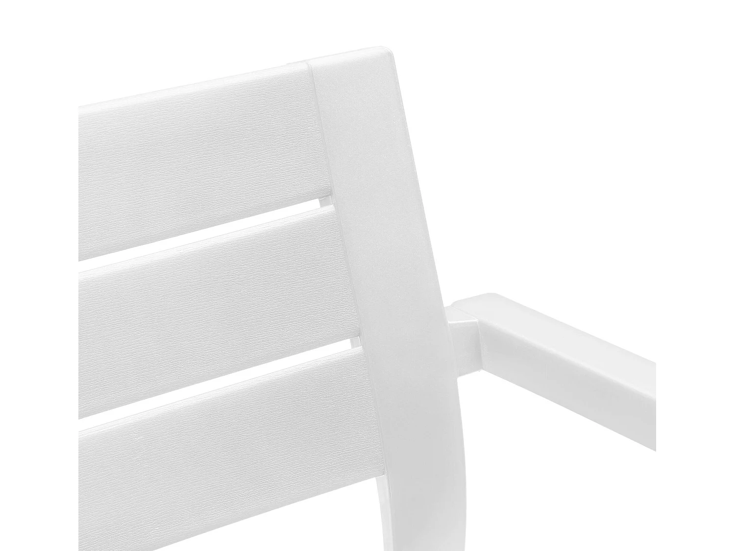 Silla de Exterior Courtenay, 6 Sillas, Blanco, Apilable, Estructura de Plástico