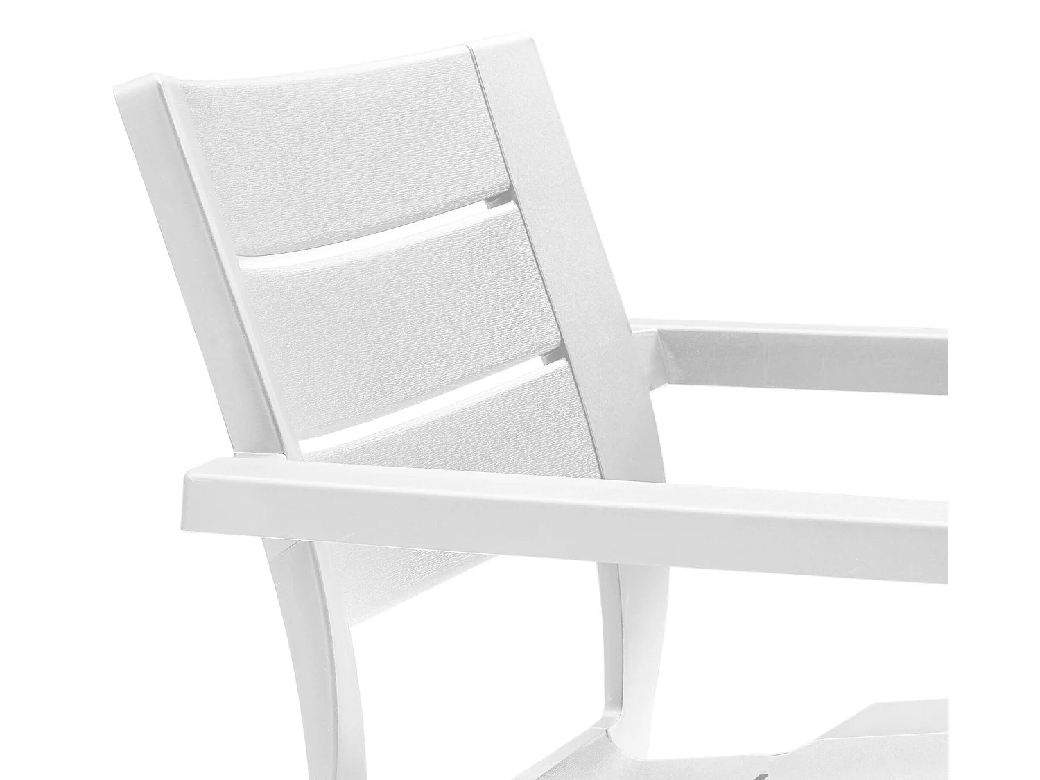 Silla de Exterior Courtenay, 6 Sillas, Blanco, Apilable, Estructura de Plástico