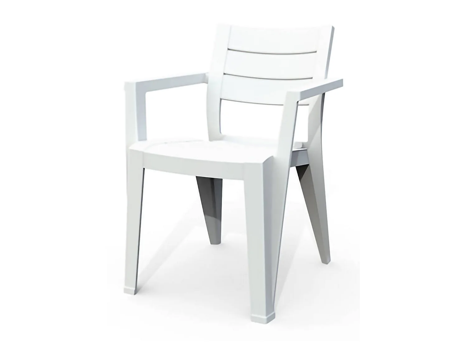 Silla de Exterior Courtenay, 6 Sillas, Blanco, Apilable, Estructura de Plástico
