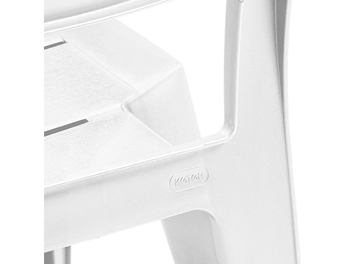 Silla de Exterior Courtenay, 6 Sillas, Blanco, Apilable, Estructura de Plástico