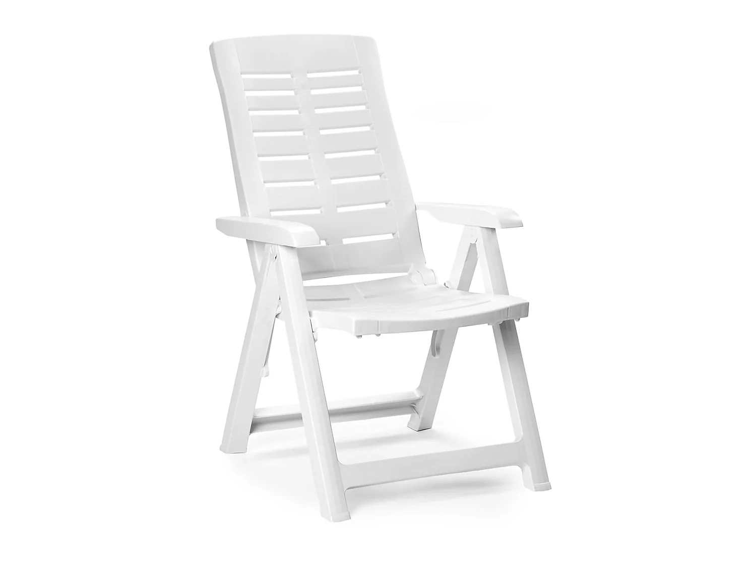 Sedia da Esterno Halsell, una Sedia Made in Italy, Bianco, Schienale Reclinabile, Multiposizione