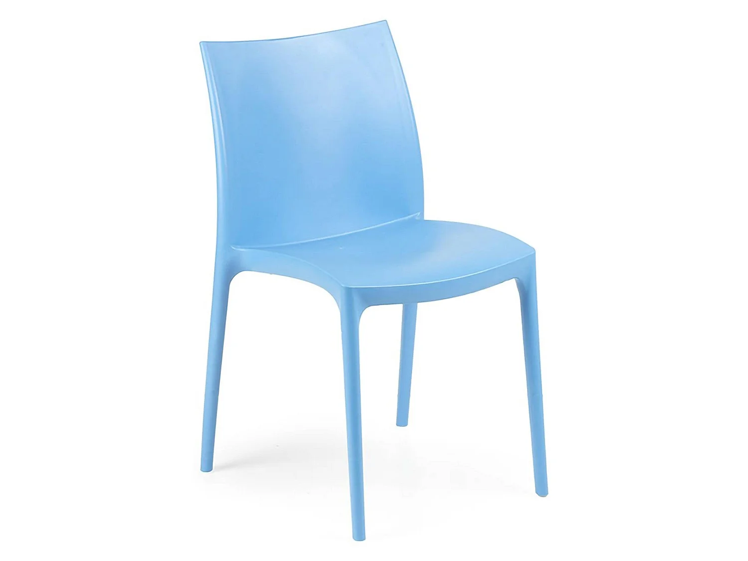 Sedia da Esterno Grover, una Sedia Made in Italy, Azzurro, Impilabile, Finitura Liscia