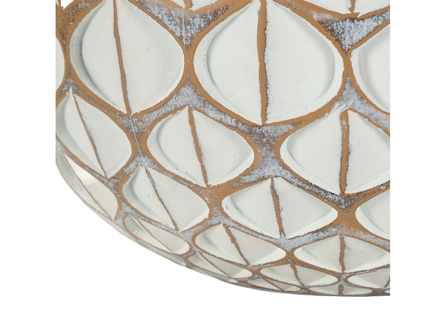 Vase Bareti, Couleur Structure Blanc, Beige, Diamètre 10,5 cm, Nuance de Couleur Crème