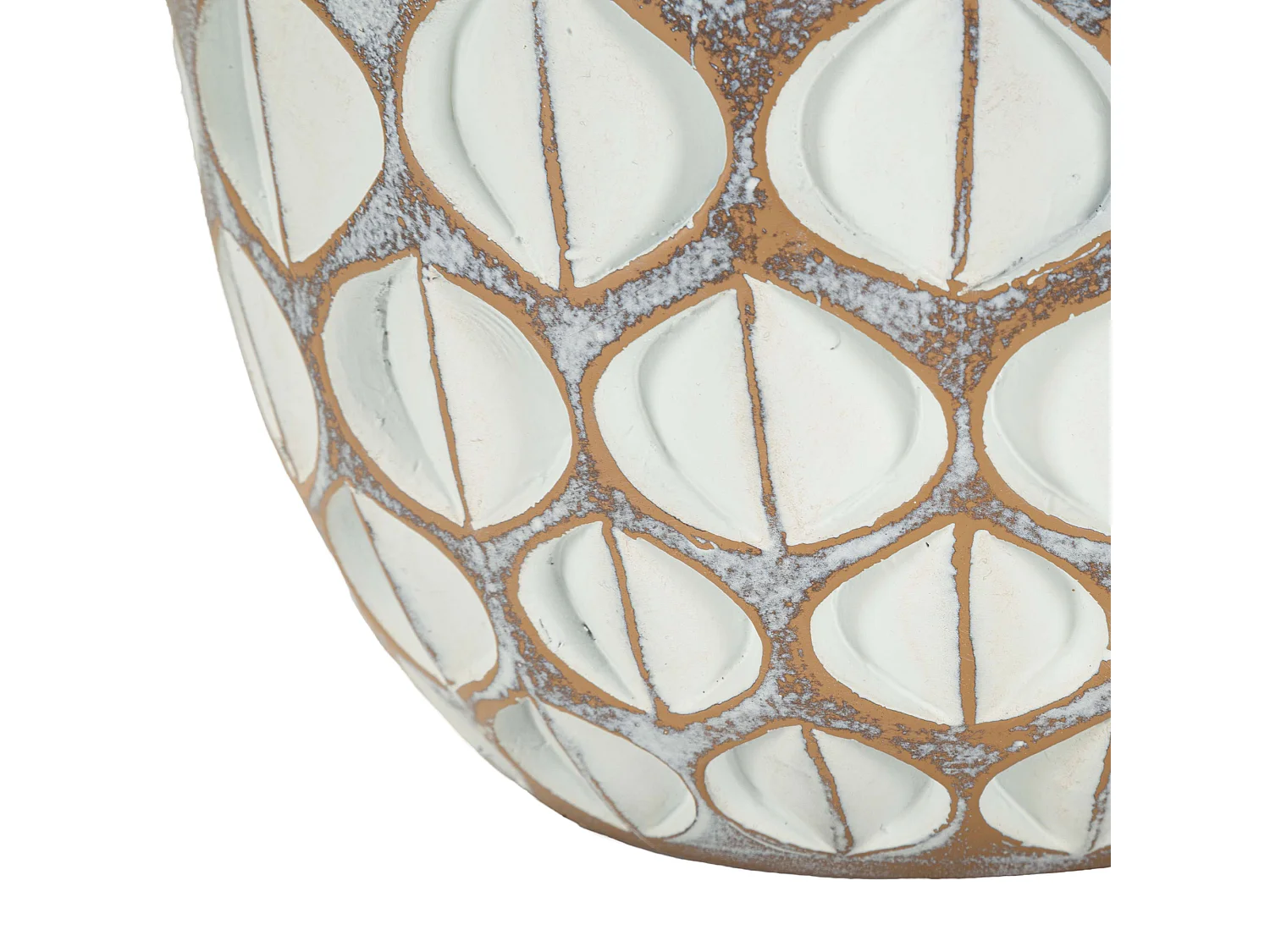 Vase Barati, Couleur Structure Blanc, Beige, Diamètre 8 cm, Nuance Couleur Structure Crème