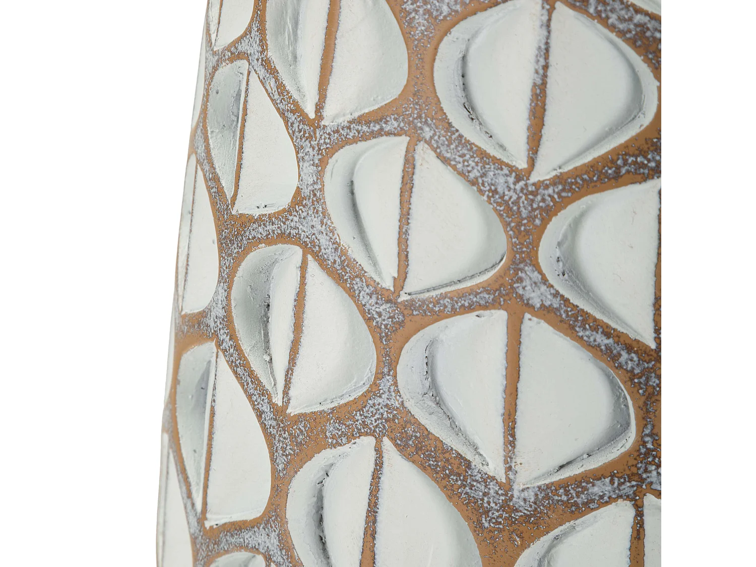 Vase Barati, Couleur Structure Blanc, Beige, Diamètre 8 cm, Nuance Couleur Structure Crème