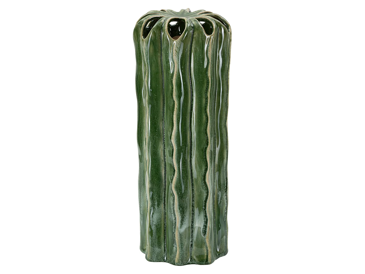 Vaso Baseva, Disegno con Cactus, Verde,