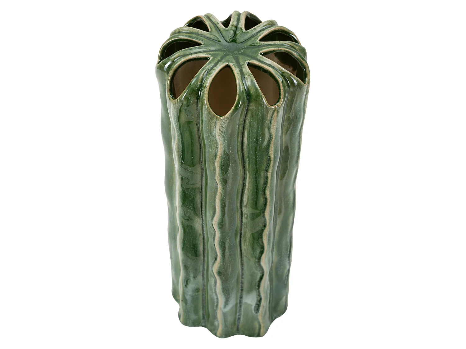 Vaso Baseva, Disegno con Cactus, Verde,